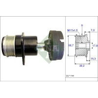 Alternator freewheel clutch