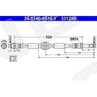 Brake line pipe