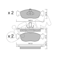 Brake pads for disc brakes