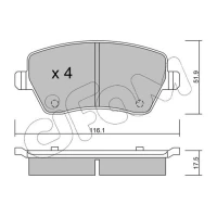 Brake pads for disc brakes