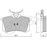 Brake pads for disc brakes