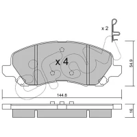 Brake pads for disc brakes