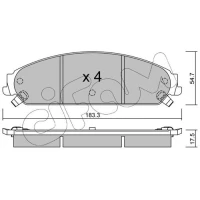 Brake pads for disc brakes