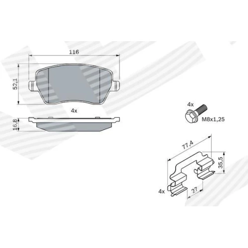 BRAKE PADS FOR DISC BRAKES - 4