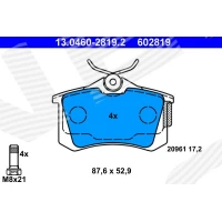 Brake pads for disc brakes