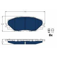 Brake pads for disc brakes