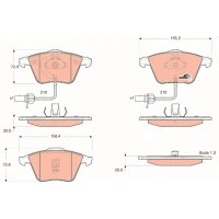 Brake pads for disc brakes