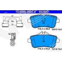 Brake pads for disc brakes