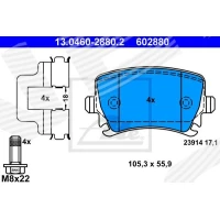 Brake pads for disc brakes