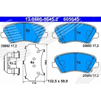 Brake pads for disc brakes