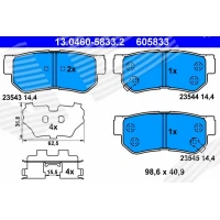 Brake pads for disc brakes