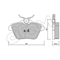 Brake pads for disc brakes