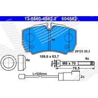 Brake pads for disc brakes