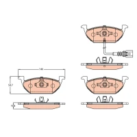 Brake pads for disc brakes