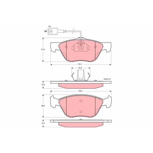 BRAKE PADS FOR DISC BRAKES - 0