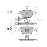 Brake pads for disc brakes