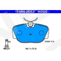 Brake pads for disc brakes