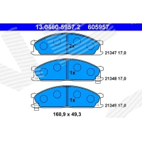 Brake pads for disc brakes