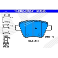 Brake pads for disc brakes