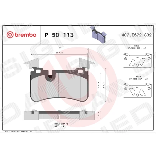 BRAKE PADS FOR DISC BRAKES - 0