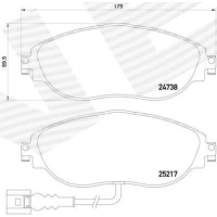 Brake pads for disc brakes