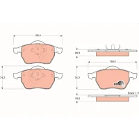 Brake pads for disc brakes