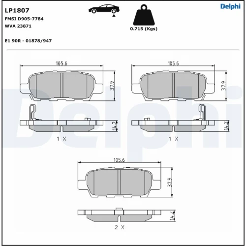 BRAKE PADS FOR DISC BRAKES - 0