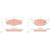 Brake pads for disc brakes