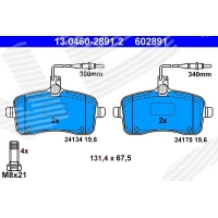 Brake pads for disc brakes