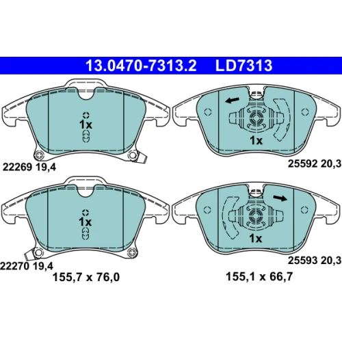 BRAKE PADS FOR DISC BRAKES - 0