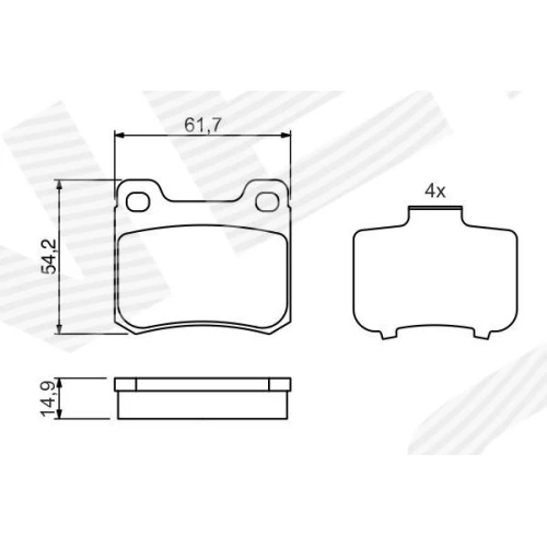 BRAKE PADS FOR DISC BRAKES - 4