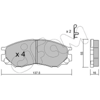 Brake pads for disc brakes