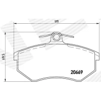 Brake pads for disc brakes