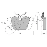 Brake pads for disc brakes