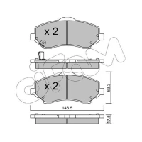 Brake pads for disc brakes