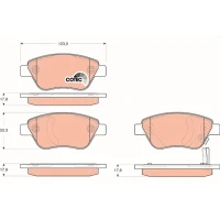 Brake pads for disc brakes