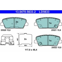 Brake pads for disc brakes