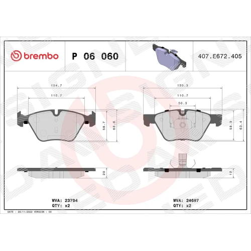 BRAKE PADS FOR DISC BRAKES - 0