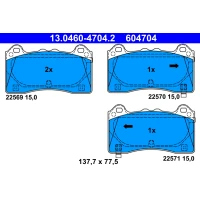 Brake pads for disc brakes