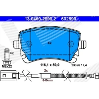 Brake pads for disc brakes