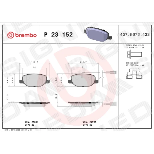 BRAKE PADS FOR DISC BRAKES - 0