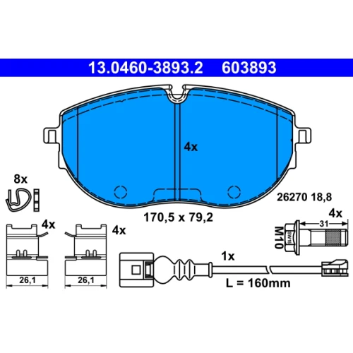 BRAKE PADS FOR DISC BRAKES - 0