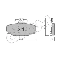 Brake pads for disc brakes