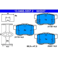 Brake pads for disc brakes