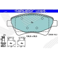 Brake pads for disc brakes