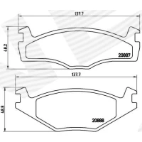 Brake pads for disc brakes