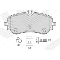 Brake pads for disc brakes