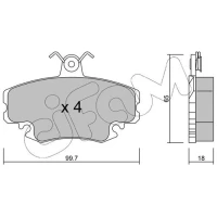 Brake pads for disc brakes