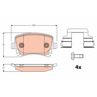 Brake pads for disc brakes