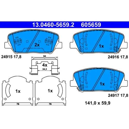 BRAKE PADS FOR DISC BRAKES - 0